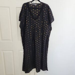 Gypsie Blu Black and Gold Polka-dot   Midi Swim Cover. One size fits all